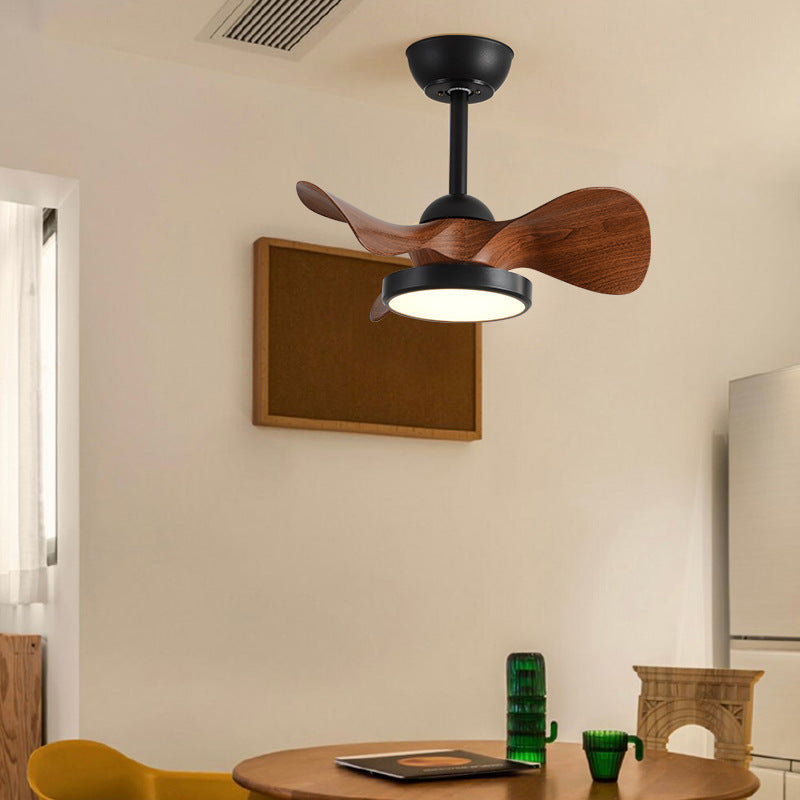 Four-finish round downrod ceiling fan light — white acrylic diffuser LED fan light | Casa Norex