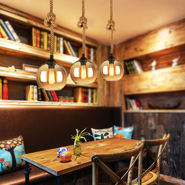 Vintage Rope Pendant Light