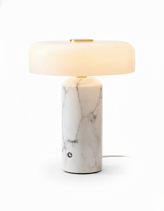 Table lamp in bedroom setting — warm ambient bedside glow | Casa Norex