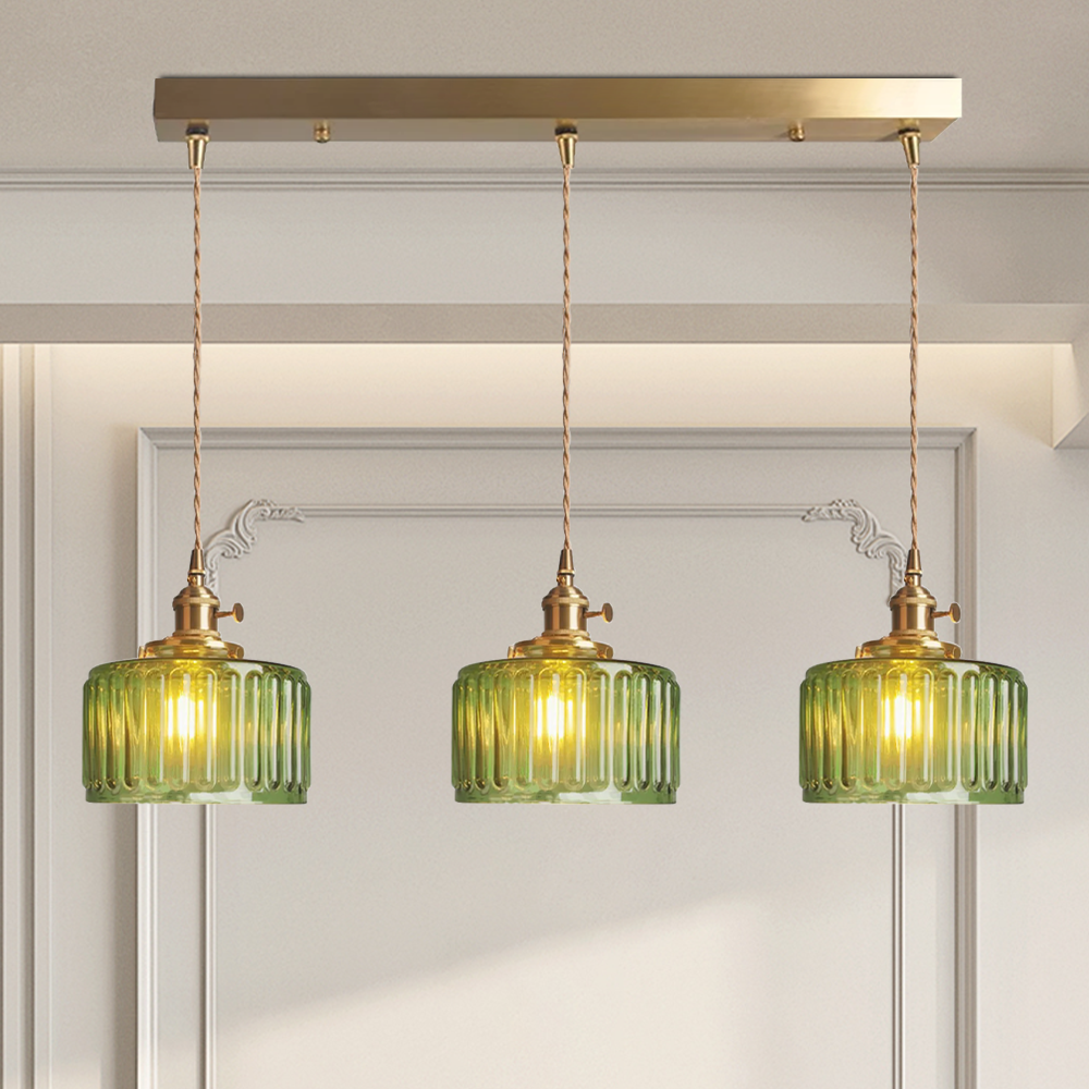 Vintage cylinder pendant light in living room setting — kitchen island focal point | Casa Norex