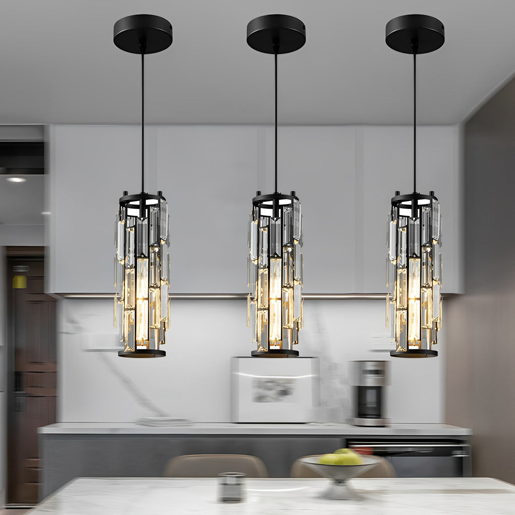 Mini crystal pendant light — iron frame, crystal glass | Casa Norex