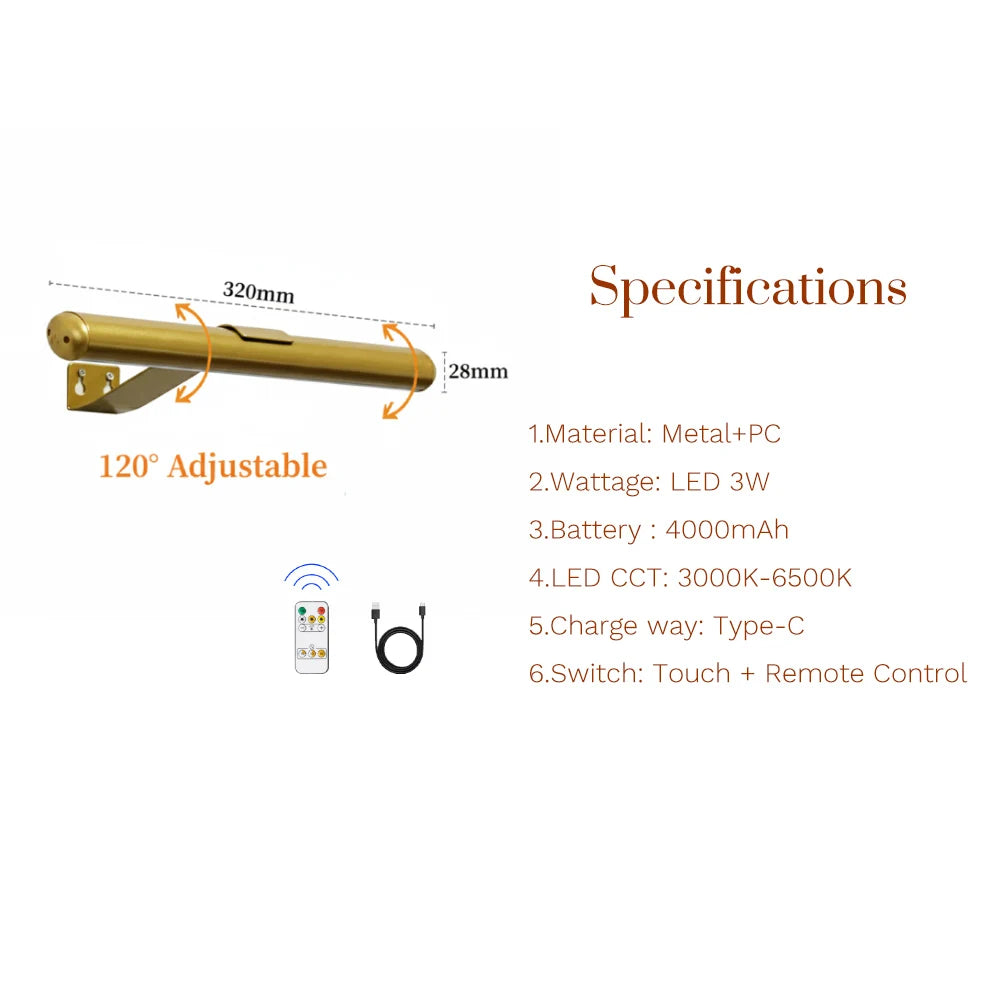 Atelier Cordless Rechargeable Picture Light