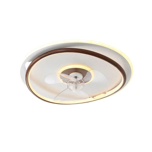 Contemporary Scandinavian Acrylic Iron Aluminum Cloud Floral LED Flush Mount Ceiling Fan Light For Bedroom