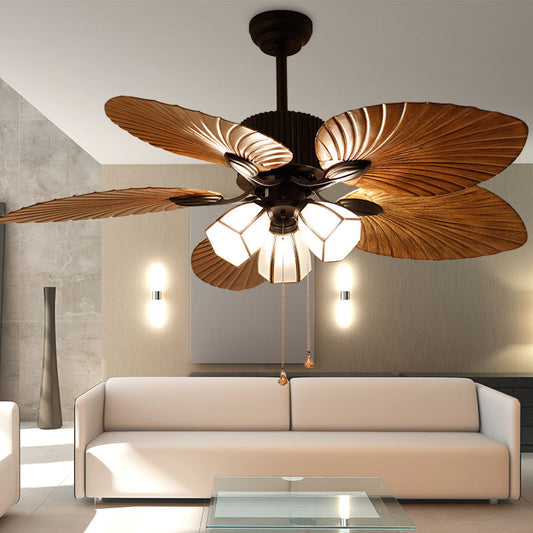 Retro hexagonal fan light bedroom ceiling installation — Casa Norex