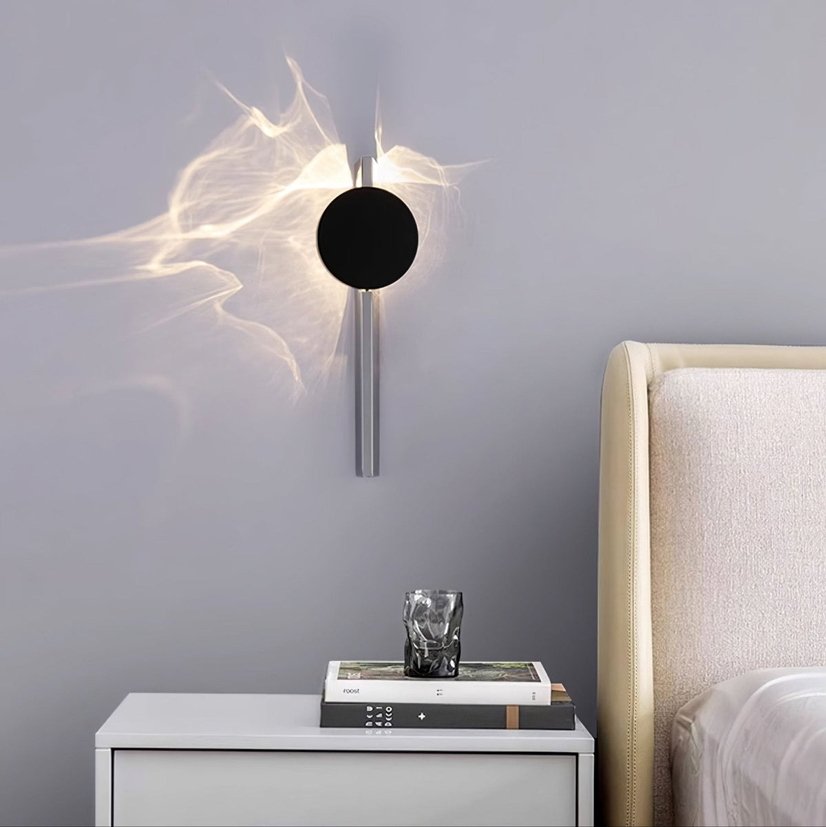 Kinetic Shadow wall lamp tall size — chrome and black | Casa Norex