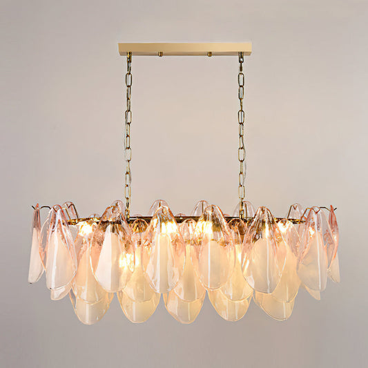 Flora Blush Ombre Linear Chandelier
