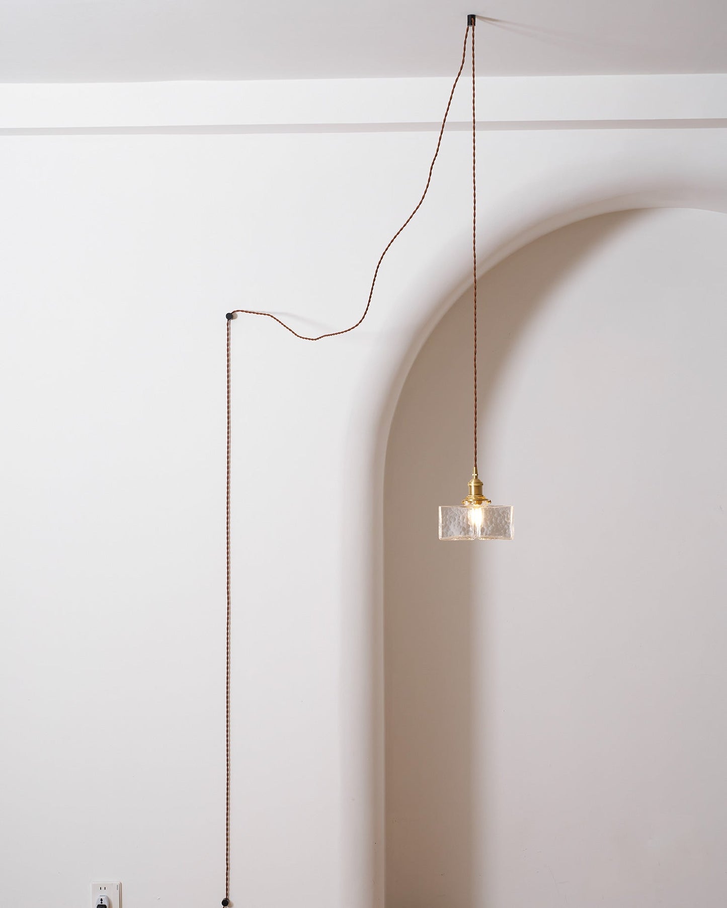 Jewel Glass Brass Swag Lights