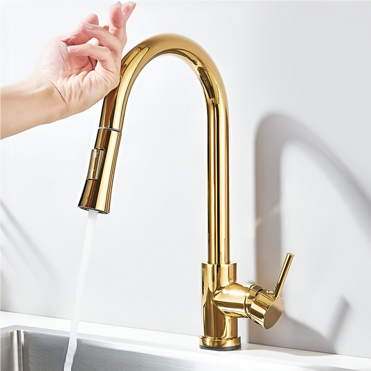 Kessler Kitchen Faucet installed — Matte Black finish angle view | Casa Norex