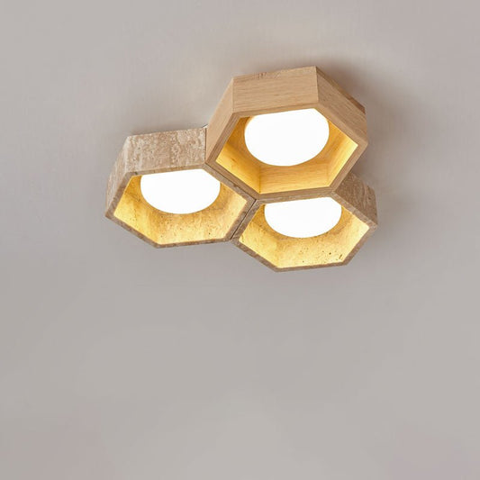 Ceiling lamp in dining room setting — hexagon configuration | Casa Norex