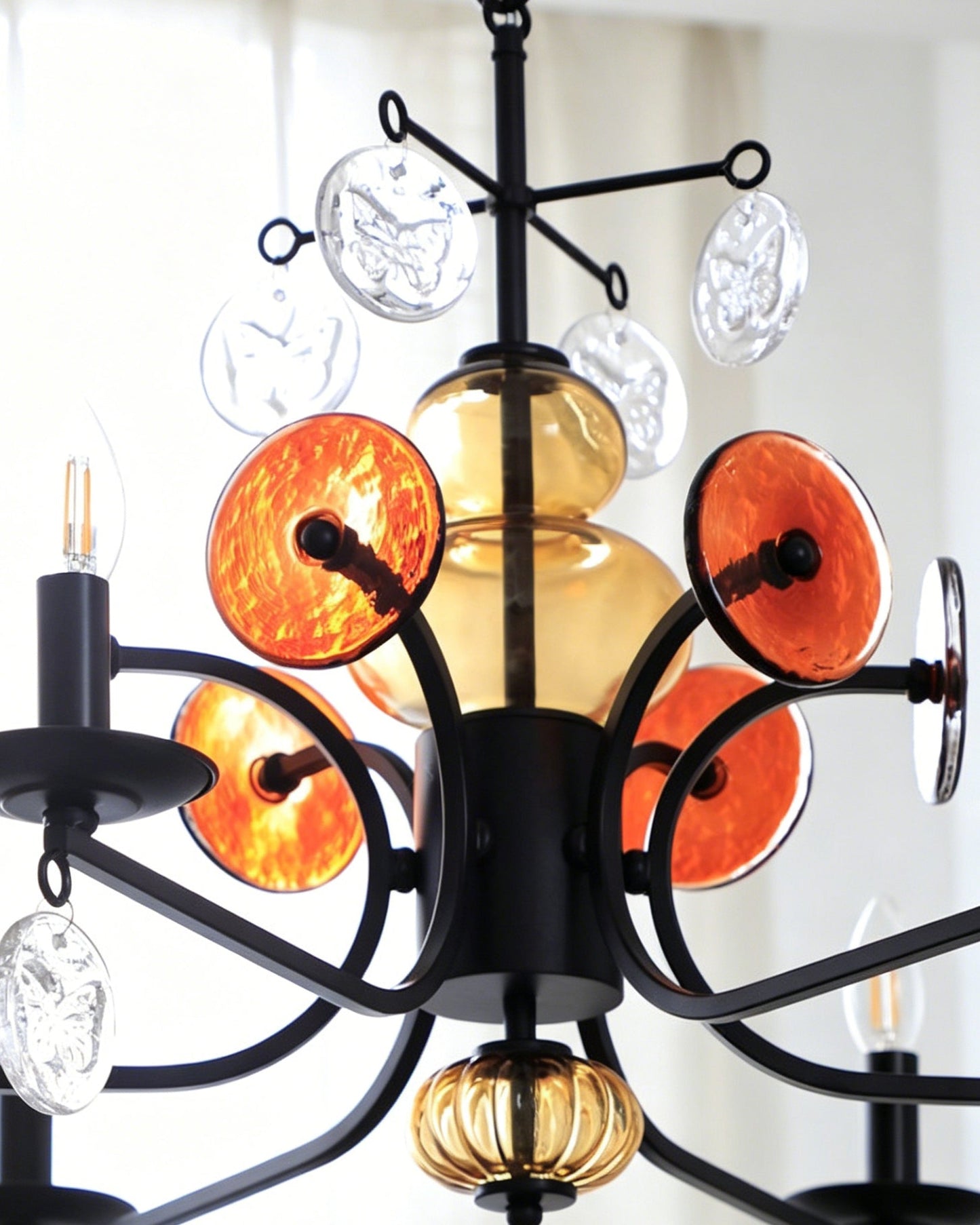 Alistair Glass Candle Chandelier