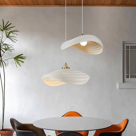Unique pendant light beige color small size — Casa Norex