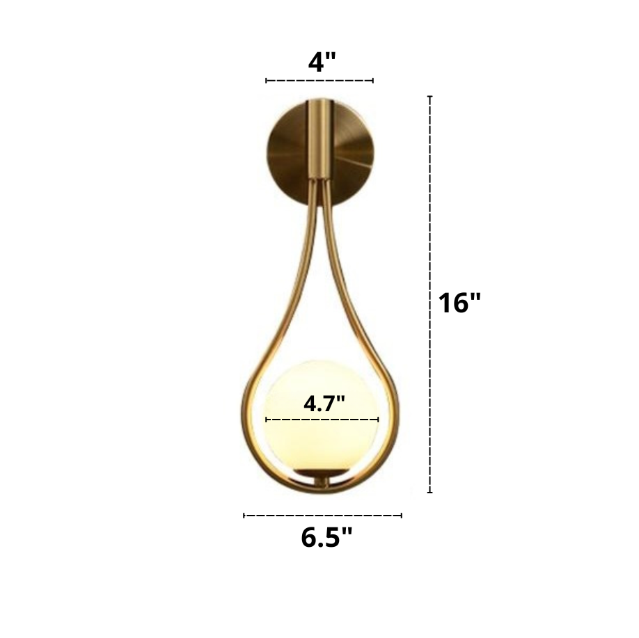 Nordic Frosted Glass Globe Wall Sconce