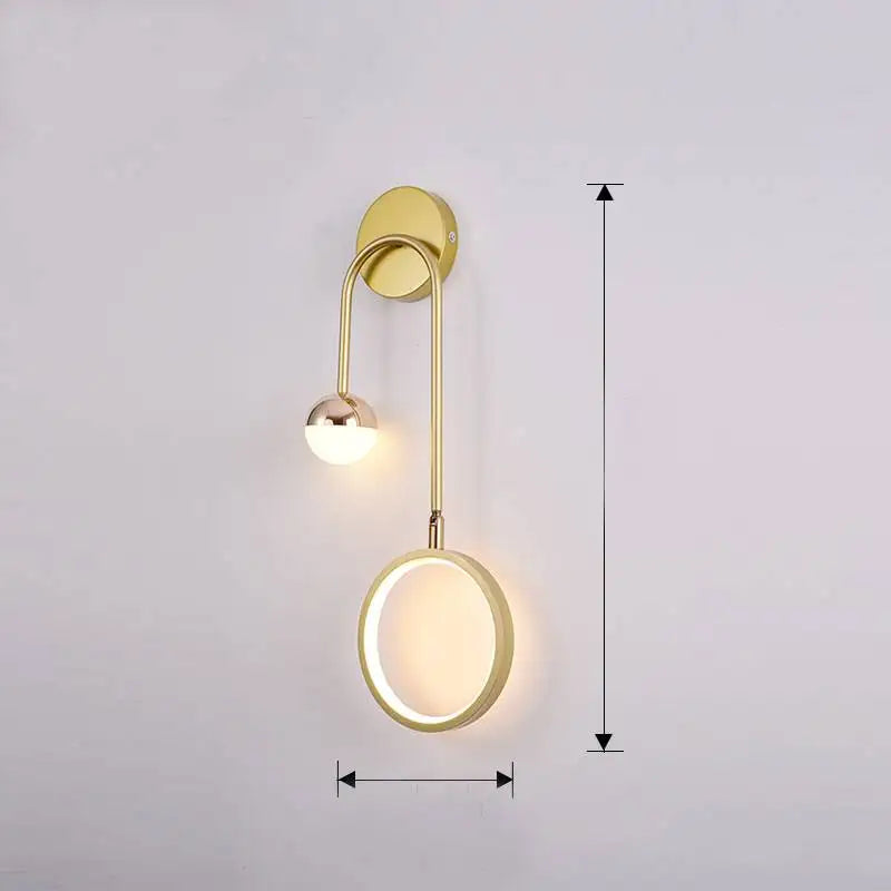 Round ball wall sconce, A-style ball shade, left-facing | Casa Norex