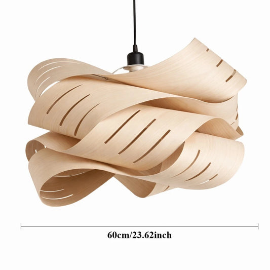 Wood pendant light in dining room setting — Southeast Asian style | Casa Norex