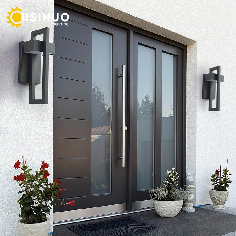 Ridgeline Wall Sconce H42cm size, black aluminum finish — Casa Norex