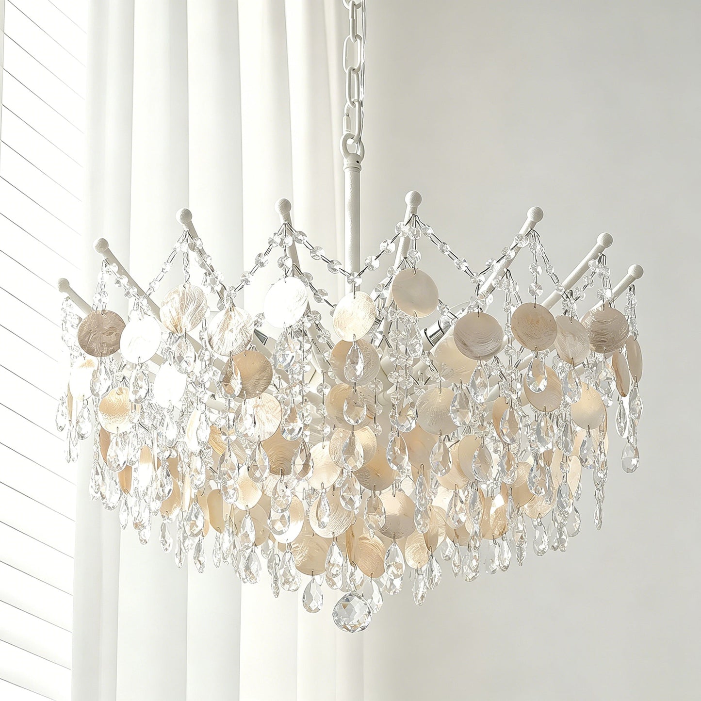 Sasha Capiz Bead Chandelier