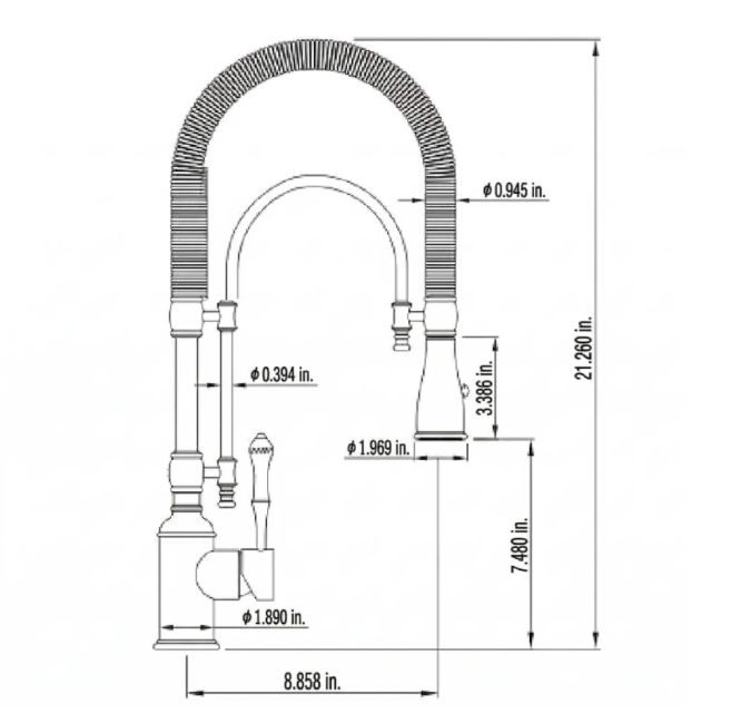 Ironvale Industrial Pull-Down Kitchen Faucet