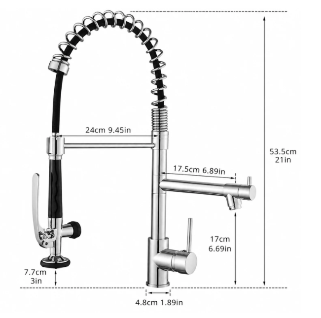 Kingswood Modern Pull-Out Kitchen Faucet
