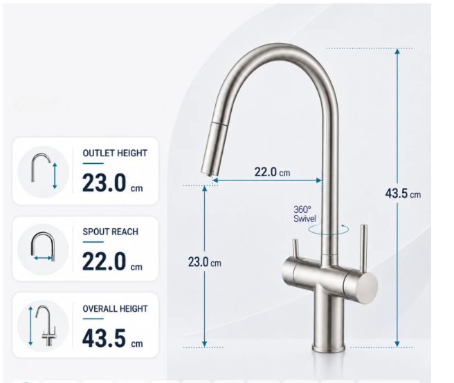 Ashland 3-Way Filtered Pull-Out Kitchen Faucet