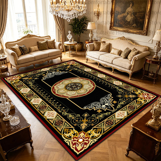 Short-velvet Persian retro rug pattern detail — Casa Norex