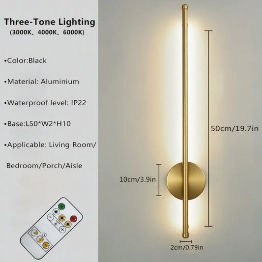 Magnetic rechargeable wall sconce — gold finish with dimmable LED | Casa Norex