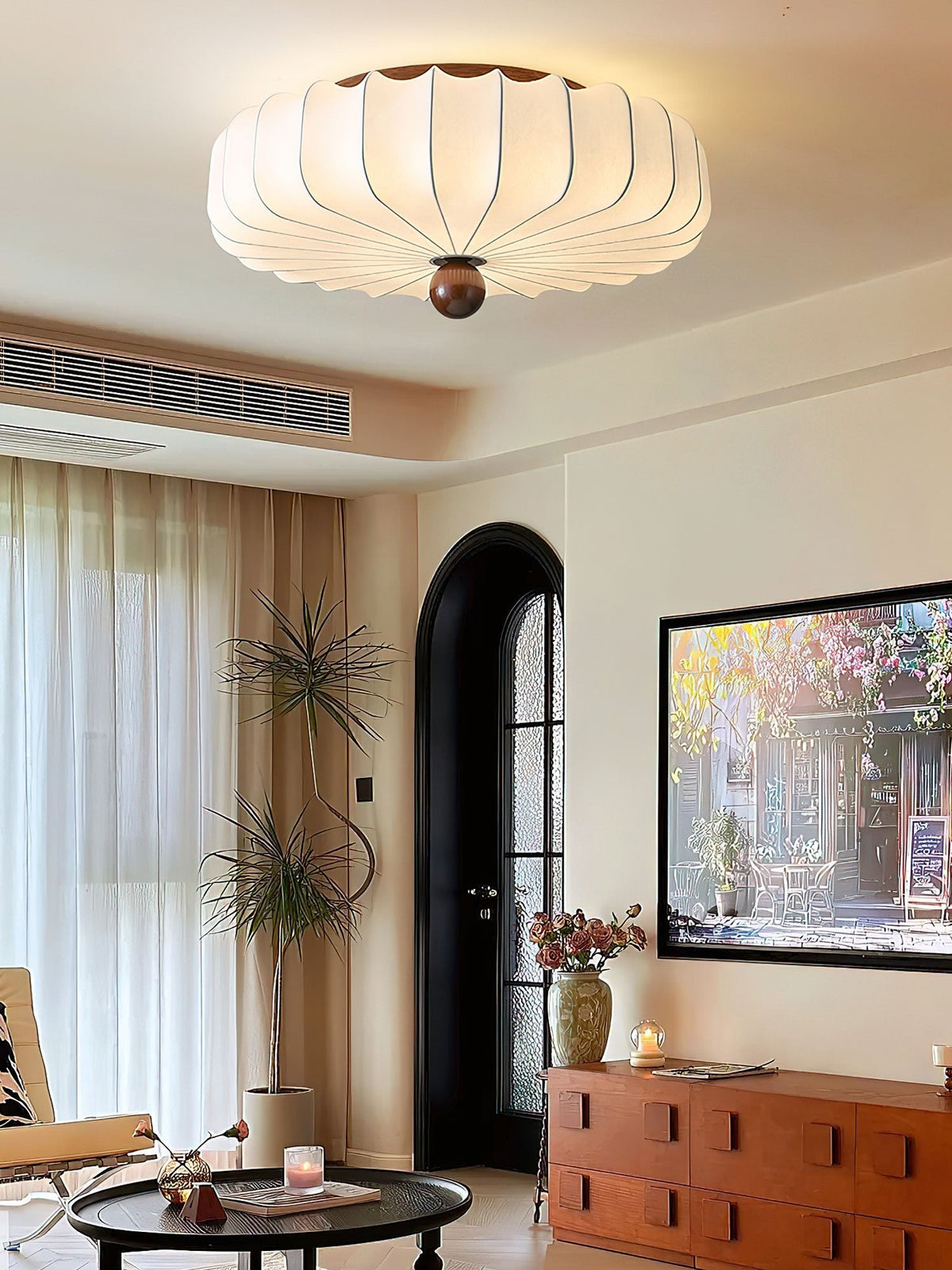 Solenne ceiling light medium size — walnut finial | Casa Norex