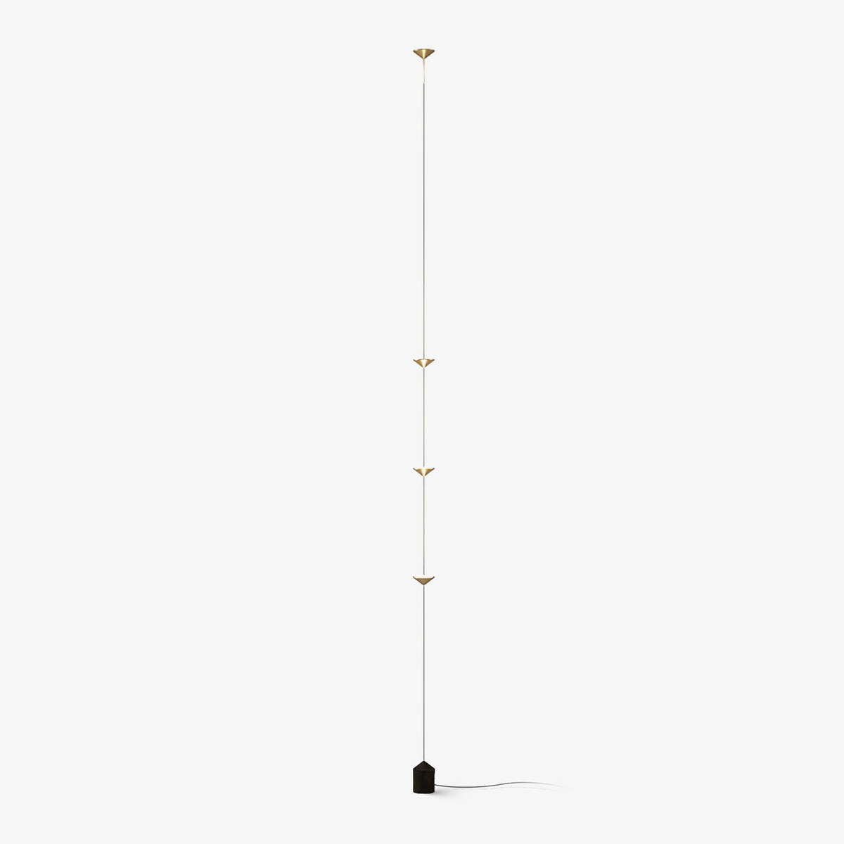 Marble counterweight floor lamp detail — Casa Norex
