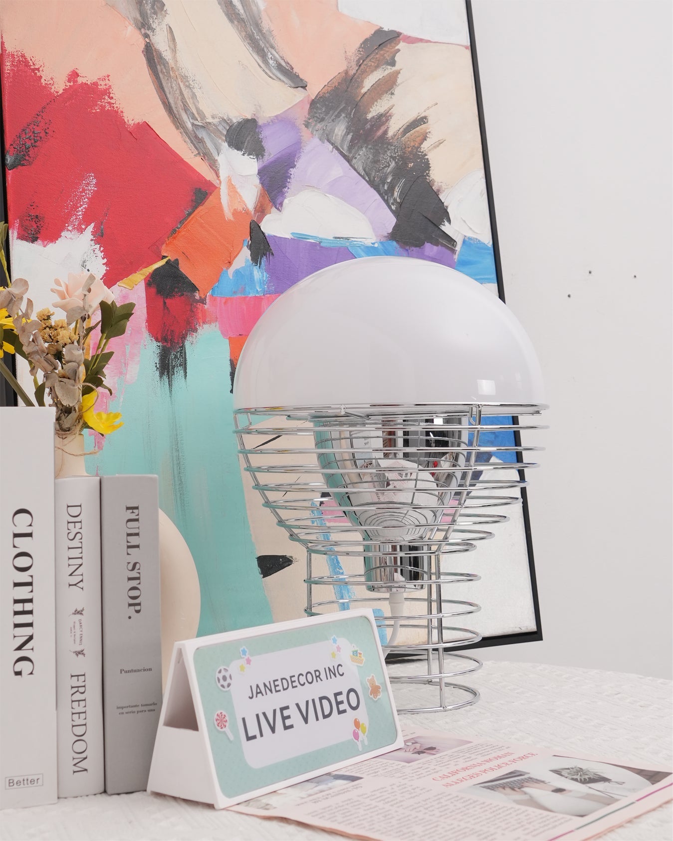 Wire Table Lamp