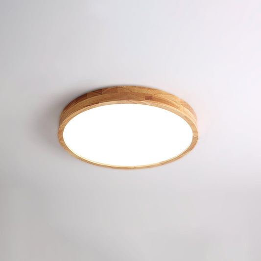 Wooden geometric ceiling light in rubberwood finish | Casa Norex