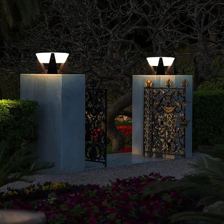Landing Light lantern lit at dusk — patio accent lighting | Casa Norex