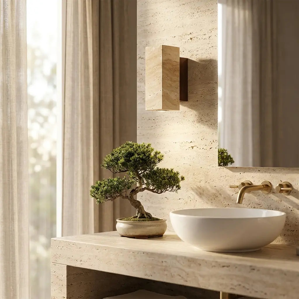 Wabi-Sabi wall lamp round and rectangle shade comparison — Casa Norex