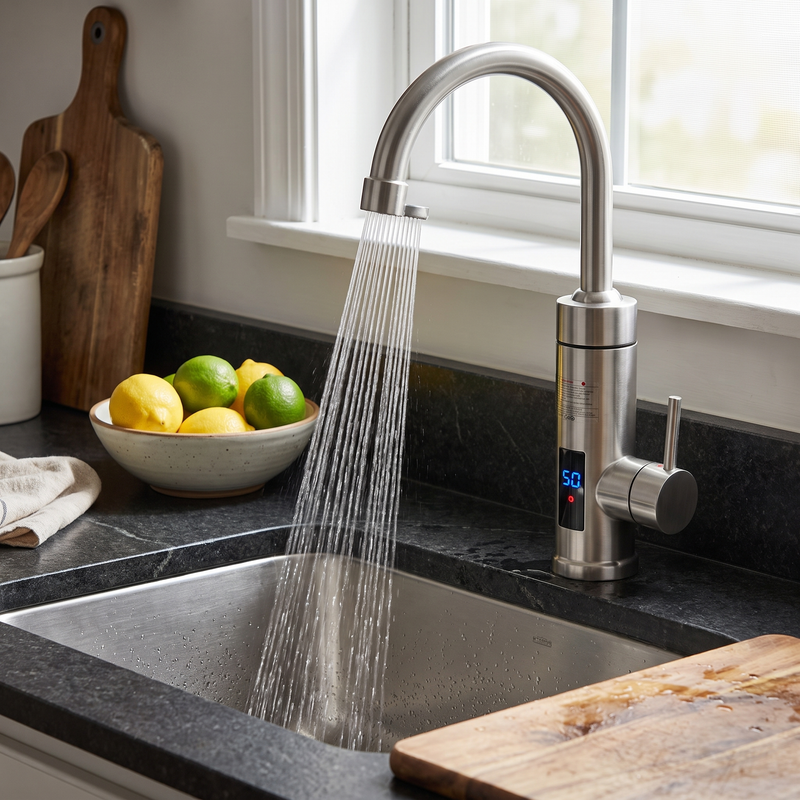 Thermosa Kitchen Faucet in kitchen setting — Instant Electric Water Heating | Casa Norex