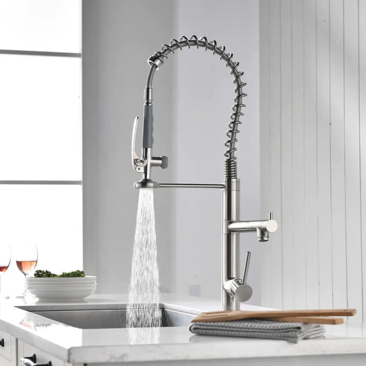 Gothenburg - Pull Down Spray Dual Handle Swivel Spout Kitchen Faucet