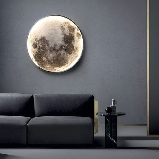 Full moon round LED wall lamp full moon wall lamp white background | Casa Norex
