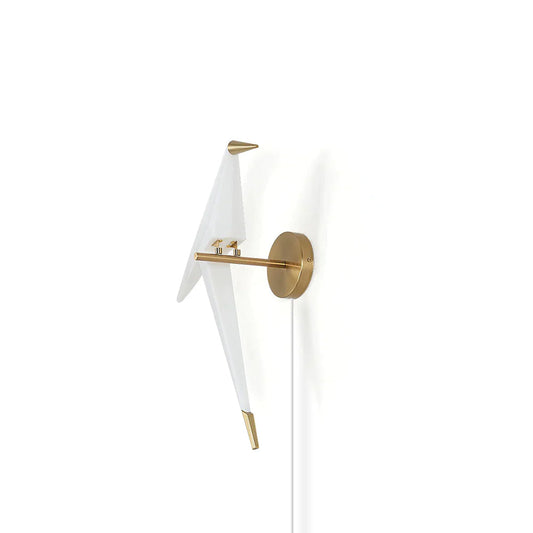 Perching Bird wall lamp in bedroom corner setting - Casa Norex