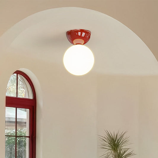 Semi-Flush Mount Ceiling Light finish option — Red | Casa Norex