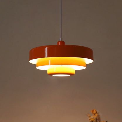 Pendant Light front angle — layered metal shade | Casa Norex