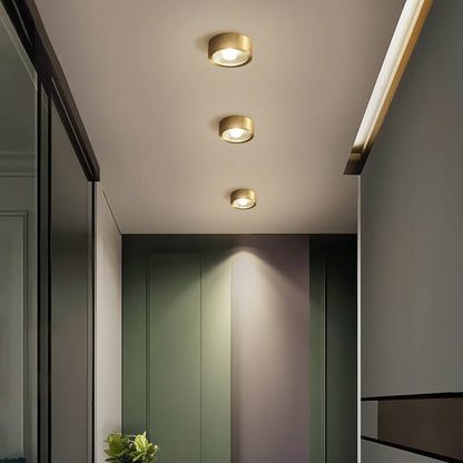 Flush Mount Ceiling Light mounting detail view — copper-finished disc 2 | Casa Norex