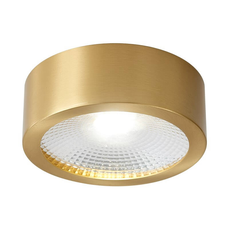 Flush Mount Ceiling Light front angle — copper-finished disc | Casa Norex