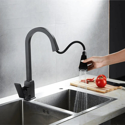 Brookhaven 2-Mode Pull-Out Kitchen Faucet — splash-free aerator | Casa Norex