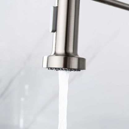 Halmstad - Single Hole Pre-Rinse Pull-Down Sprayer Spring Spout Kitchen Faucet