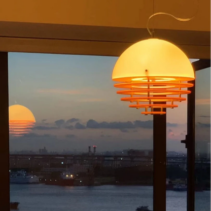 Sunset mood pendant light in interior setting — warm ambient glow | Casa Norex