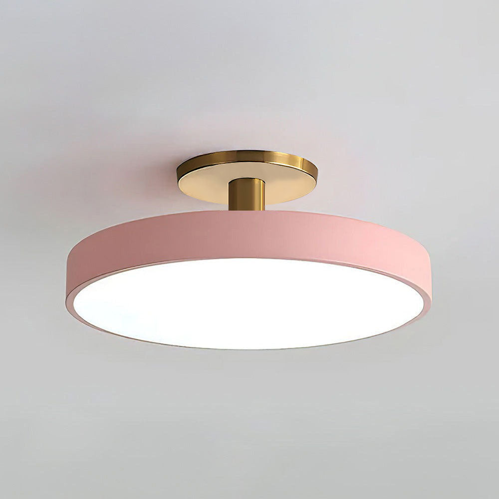 Semi-flush ceiling light remote-dimmable color option — Casa Norex