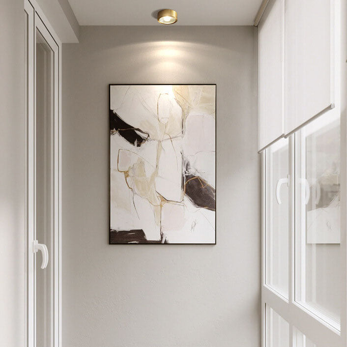 Flush Mount Ceiling Light scale reference view — copper-finished disc 2 | Casa Norex