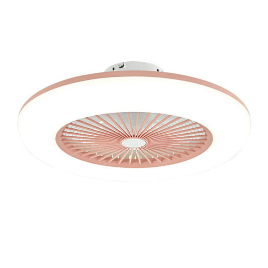 Modern Acrylic Ceiling Fan 1-Light LED Semi-Flush Mount Lighting