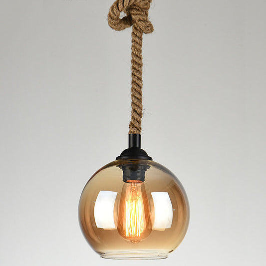 Rope pendant light in living room setting — industrial vintage style | Casa Norex
