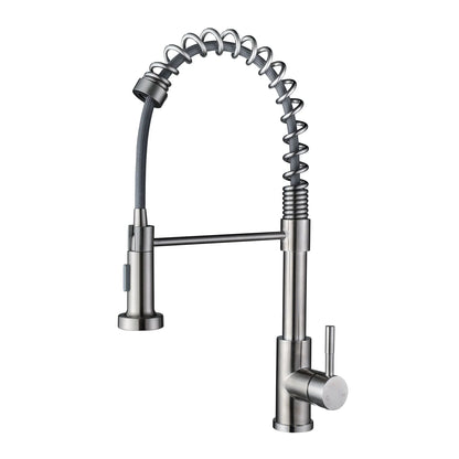 Halmstad - Single Hole Pre-Rinse Pull-Down Sprayer Spring Spout Kitchen Faucet