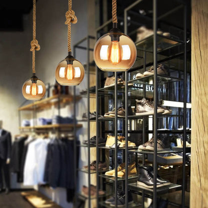 Vintage Rope Pendant Light