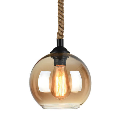 Rope pendant light small and large size comparison — Casa Norex