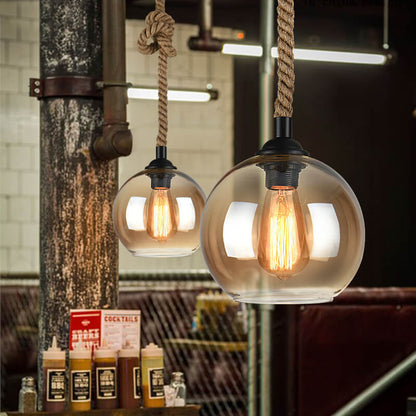 Vintage Rope Pendant Light